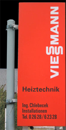 Chlebecek Heiztechnik - Ing. Chlebecek Installationen Tel: 02628 / 6 23 28